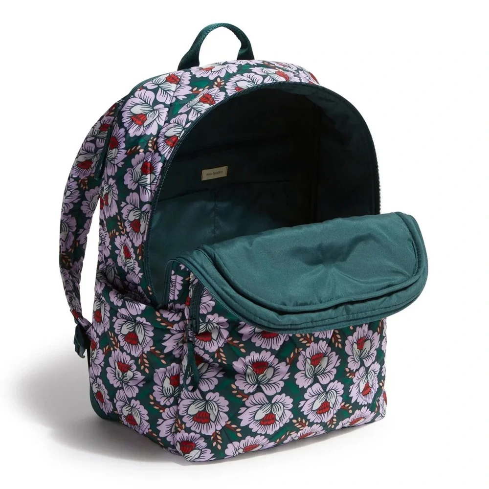 {Vera Bradley} Essential Large Backpack, Lunch Tote, & Tumbler in Lotus Sea Moss